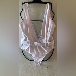 White with belt